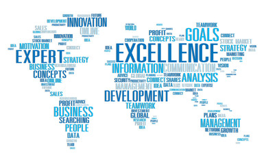Plakat Excellence Expertise Perfection Global Growth Concept