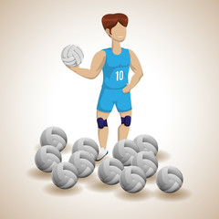 Fototapeta premium Volleyball design