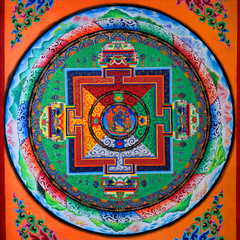 buddhist fresco, tibetan art of mural