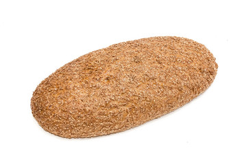 Bread with bran on a light background