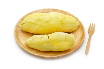 Isolated durian sweet fruit on white background