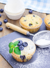 Homemade blueberry muffins
