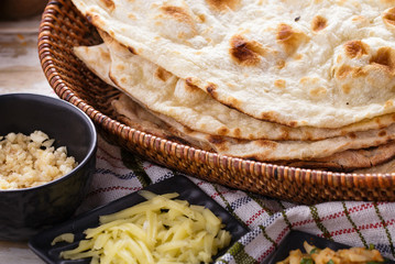indian naan bread and paneer