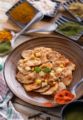 indian snack papri chaat