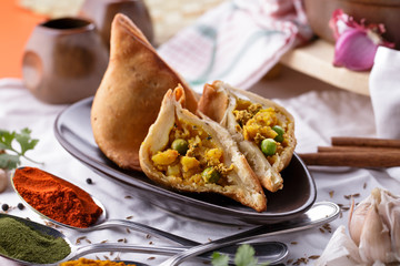spicy indian samosa