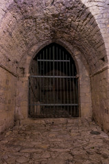 Fototapeta na wymiar Gate of an old medieval castle