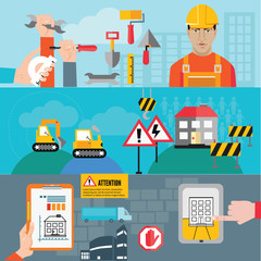 construction mapping, flat design element