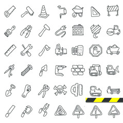 Construction Icons set.Illustration EPS10