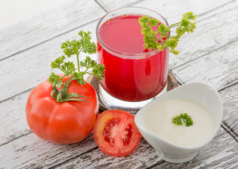 healthy fresh tomato juice