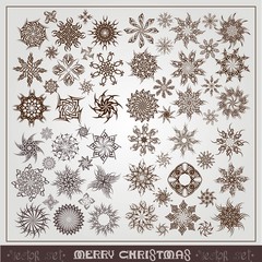 collection vintage snowflackes