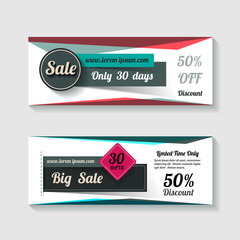 Sale banners set design.