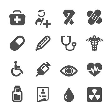 hospital and medical icon set, vector eps10