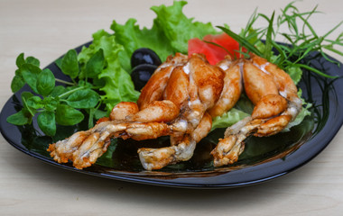 Fried frog legs
