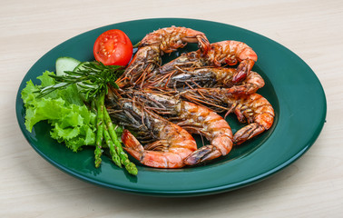 Grilled prawns