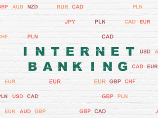 Money concept: Internet Banking on wall background