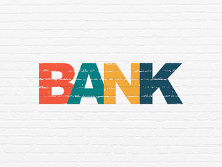 Banking concept: Bank on wall background