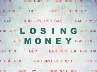 Currency concept: Losing Money on Digital Paper background