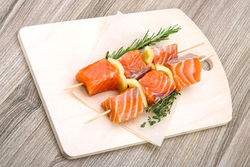 Salmon skewer