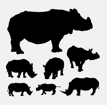 Rhinoceros silhouettes