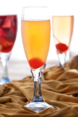a glass of grand mimosa