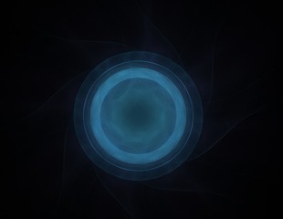 Abstract design of white powder cloud against dark background