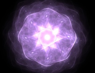 fractal radial pattern on the subject of science, technology and design