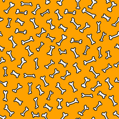 Halloween bones seamless pattern