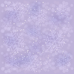 Abstract lavender background with snowflakes
