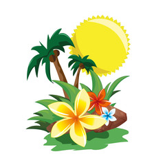 tropical island an sun