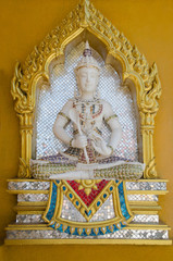 Sculpture on walls of buddhistic temple