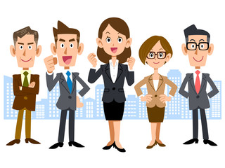 女性を中心としたビジネスのチーム