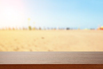 wooden desk space 