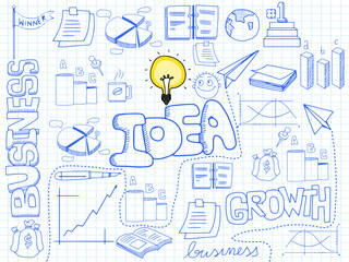 Set of business infographic elements.