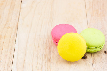 Sweet and colourful french macaron or macaron.
