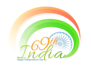 Obraz premium Shiny tricolor for Indian Independence Day.