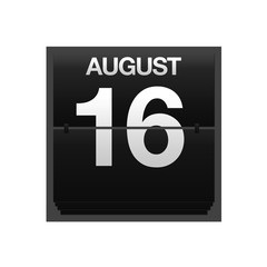 Counter calendar august 16.