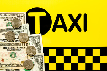 Taxi fare concept