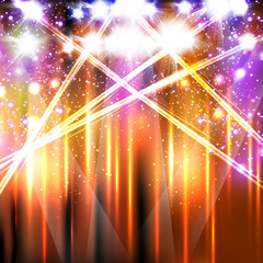 banner neon light stage background, easy editable - 88850186