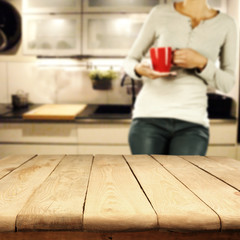desk in kitchen room 