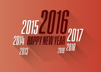 New year 2016 wishes card