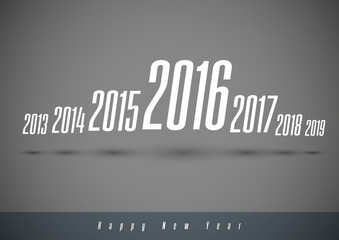 New year 2016 wishes card