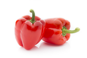 Pepper on the white isolatd background.