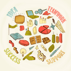 Creative colorful business infographic elements.