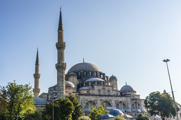 Fototapeta na wymiar View on mosque in Istanbul