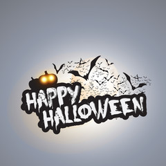Happy Halloween Card Design Template - Vector Illustration