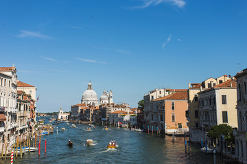 Fototapeta na wymiar Grand Canala view from Ponte dell'Accademia, Venice, Italy