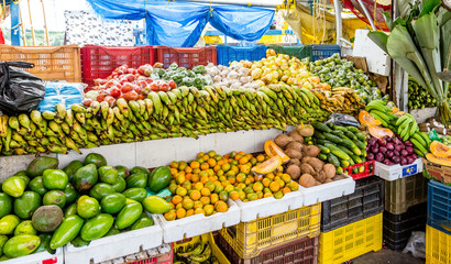 Tropical fruit market on Curacao