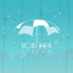 Poster or banner design for Monsoon Season.