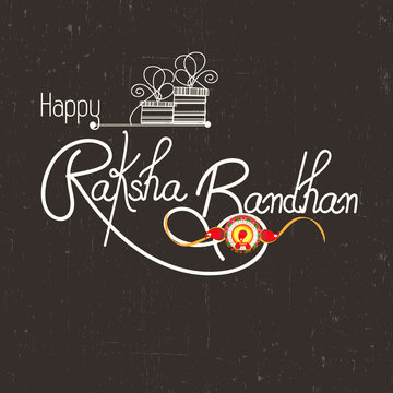 Greeting card for Happy Raksha Bandhan celebration.