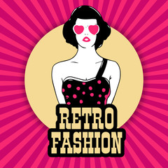 Sticker, tag or label for Retro Fashion.